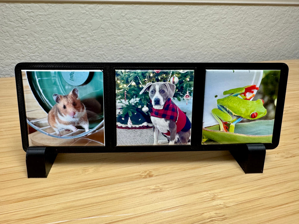 Modern Style Magnetic Frame with Custom Photo Magnets