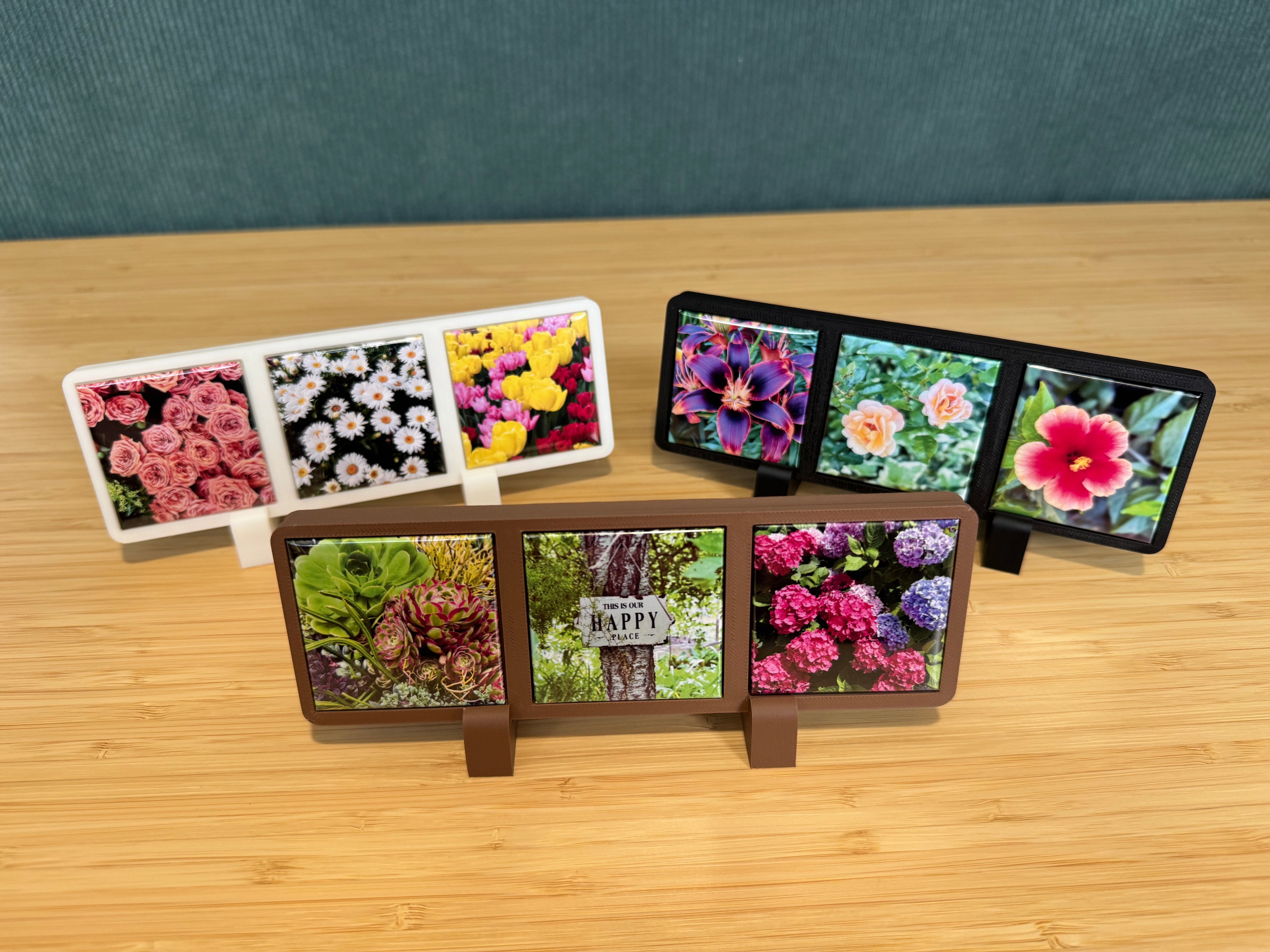 Modern Style Magnetic Frame with Custom Photo Magnets