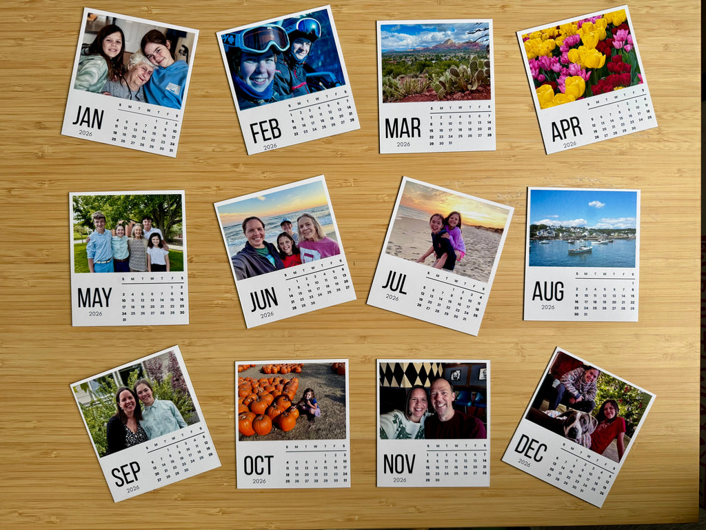 Custom Photo Magnets: Monthly Calendar Set (Flexible Vinyl Magnets)