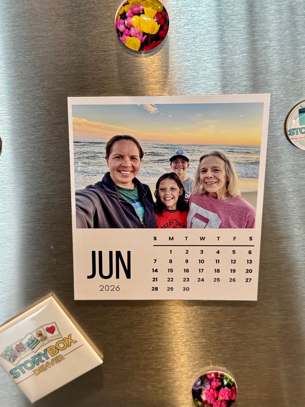 Custom Photo Magnets: Monthly Calendar Set (Flexible Vinyl Magnets)