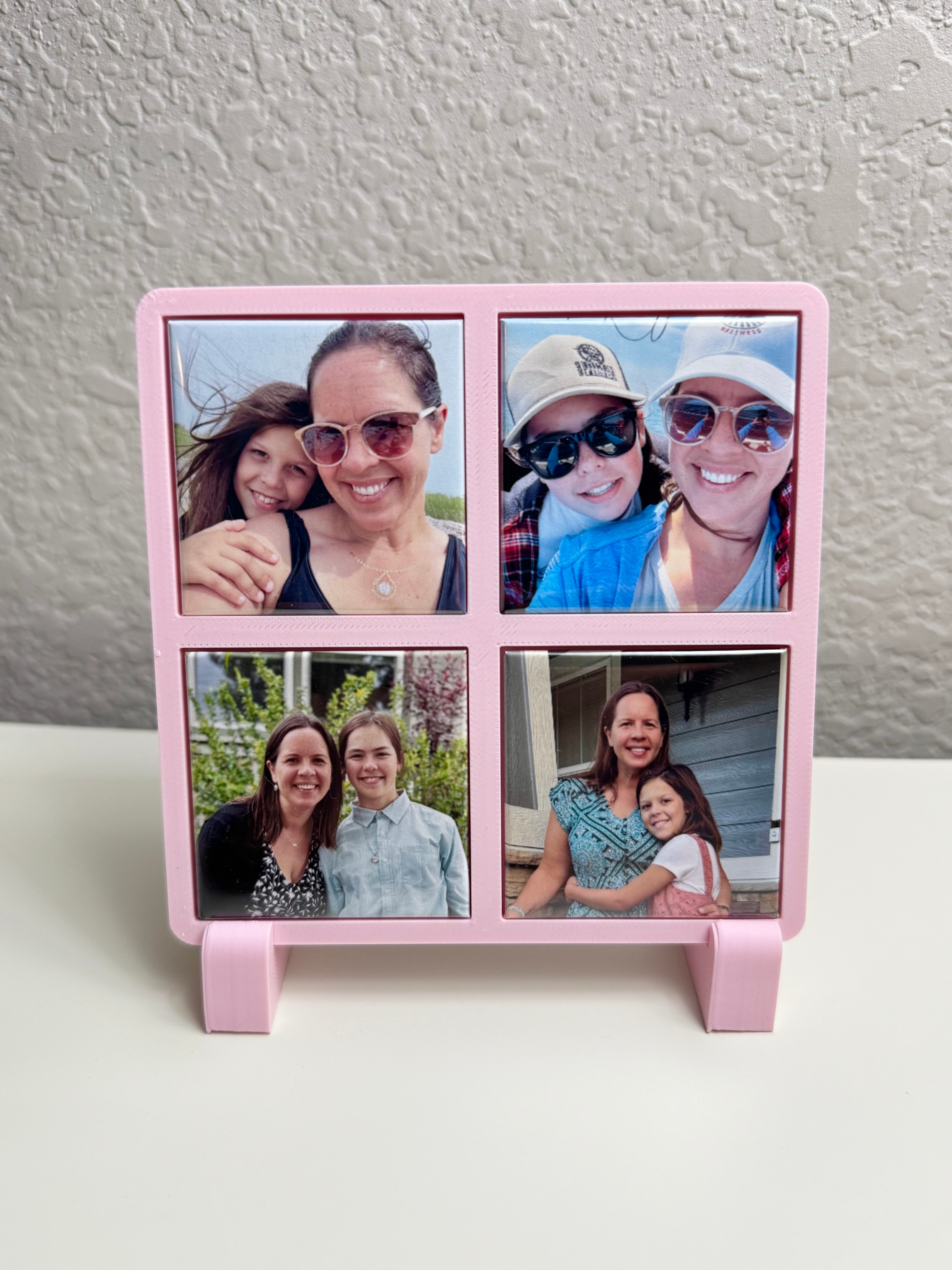 Modern Style Magnetic Frame with Custom Photo Magnets